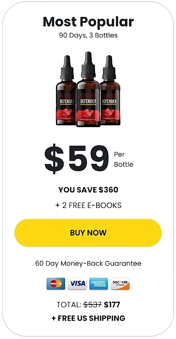 Sugardefender three bottles order